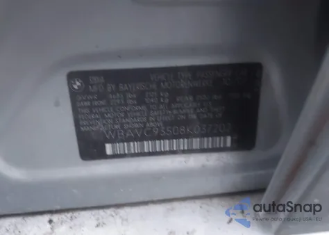 2008 BMW 328Xi z USA, uszkodzony, nr VIN WBAVC93508K037202